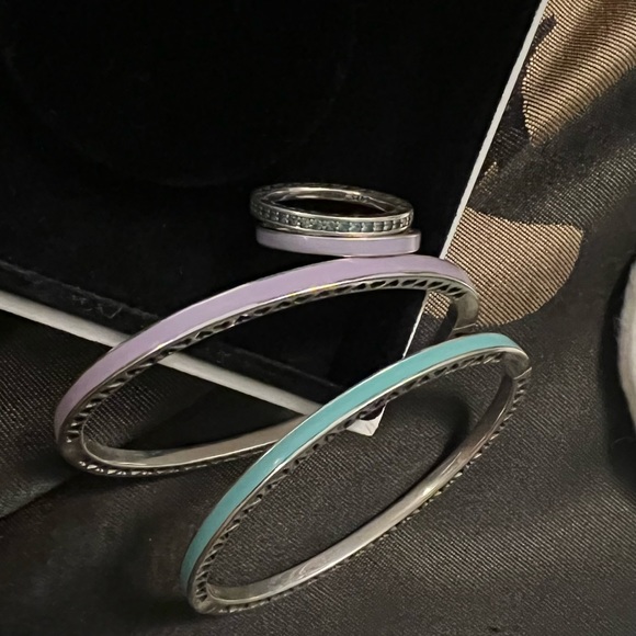 Pandora Set of 4 piece’s of bracelet and ring - Picture 3 of 11